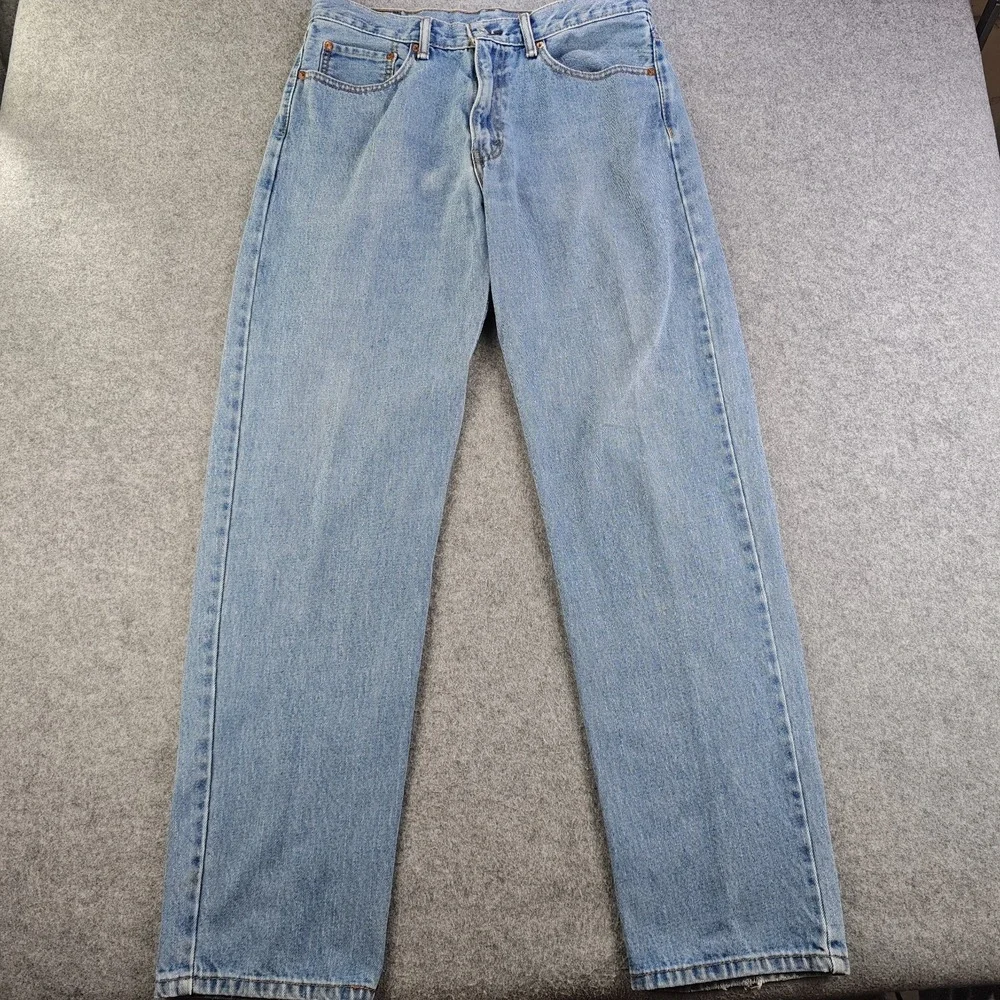 Levis 550 Jeans Mens 34x34 Relaxed Fit Tapered Leg Light Wash Denim 100% Cotton
